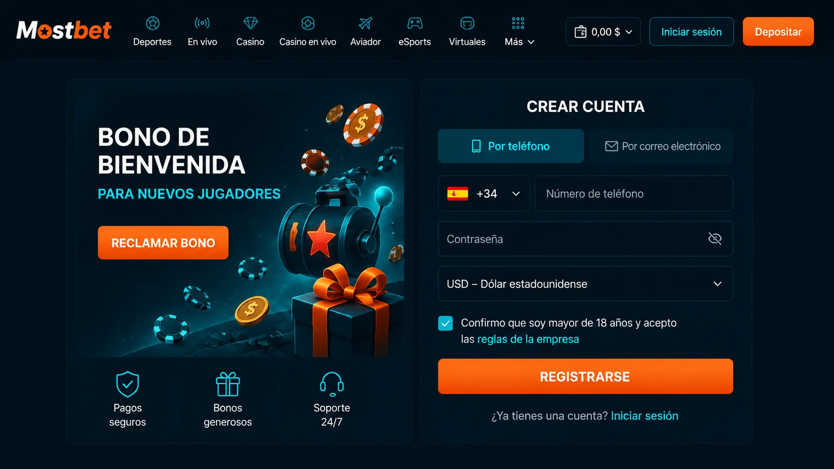 Mostbet registration: métodos de registro y configuración de la cuenta - Mostbet login