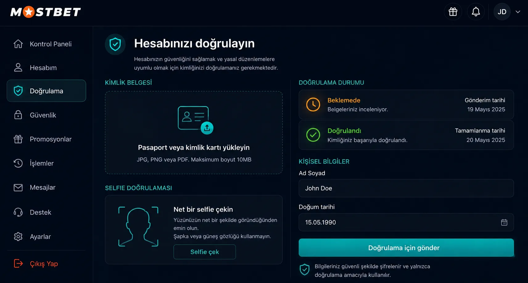 Mostbet verification: kimlik doğrulama ve belge onayı - Mostbet login