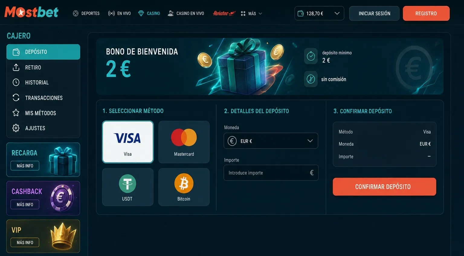 Mostbet online: pagos y retiros desde la cuenta