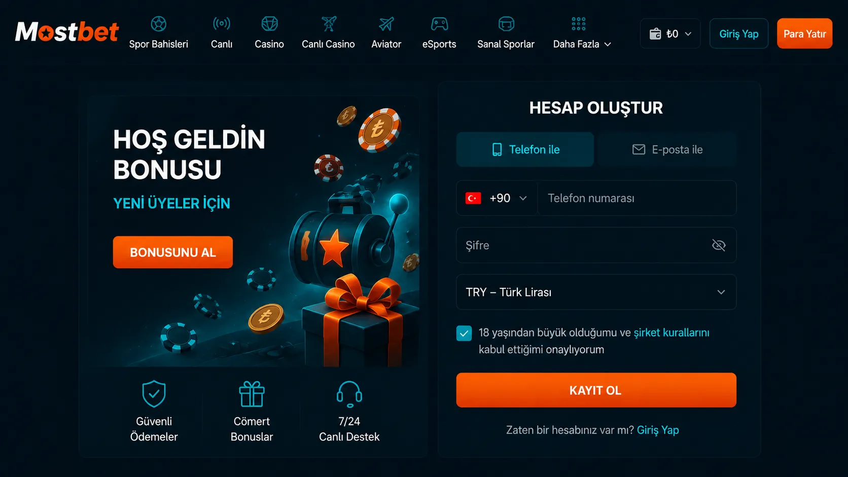 Mostbet registration: hesap oluşturma yöntemleri - Mostbet login