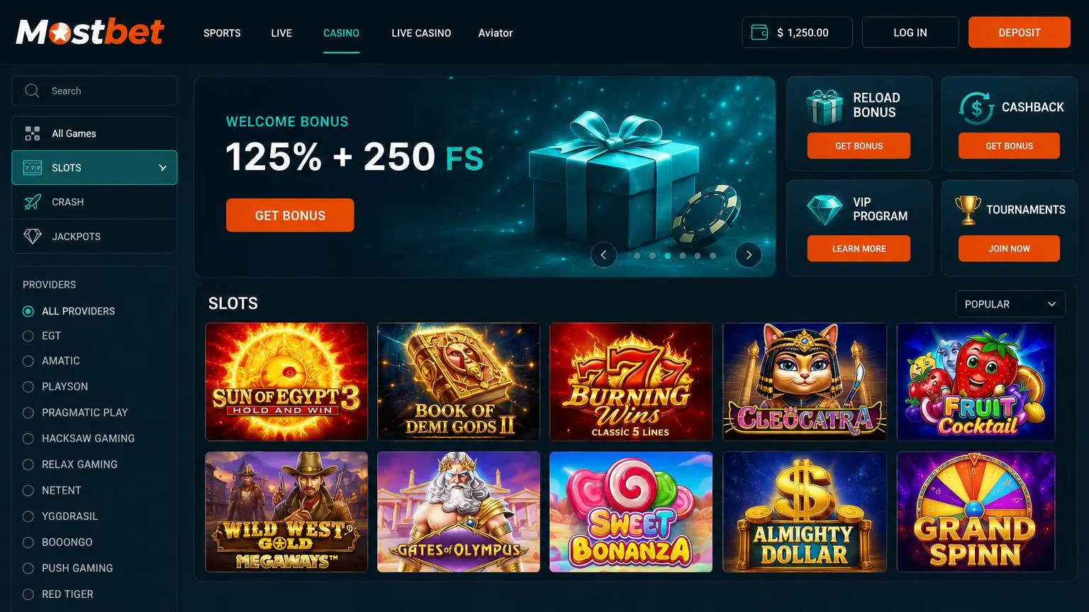 Mostbet at a glance: licence, games and welcome bonus