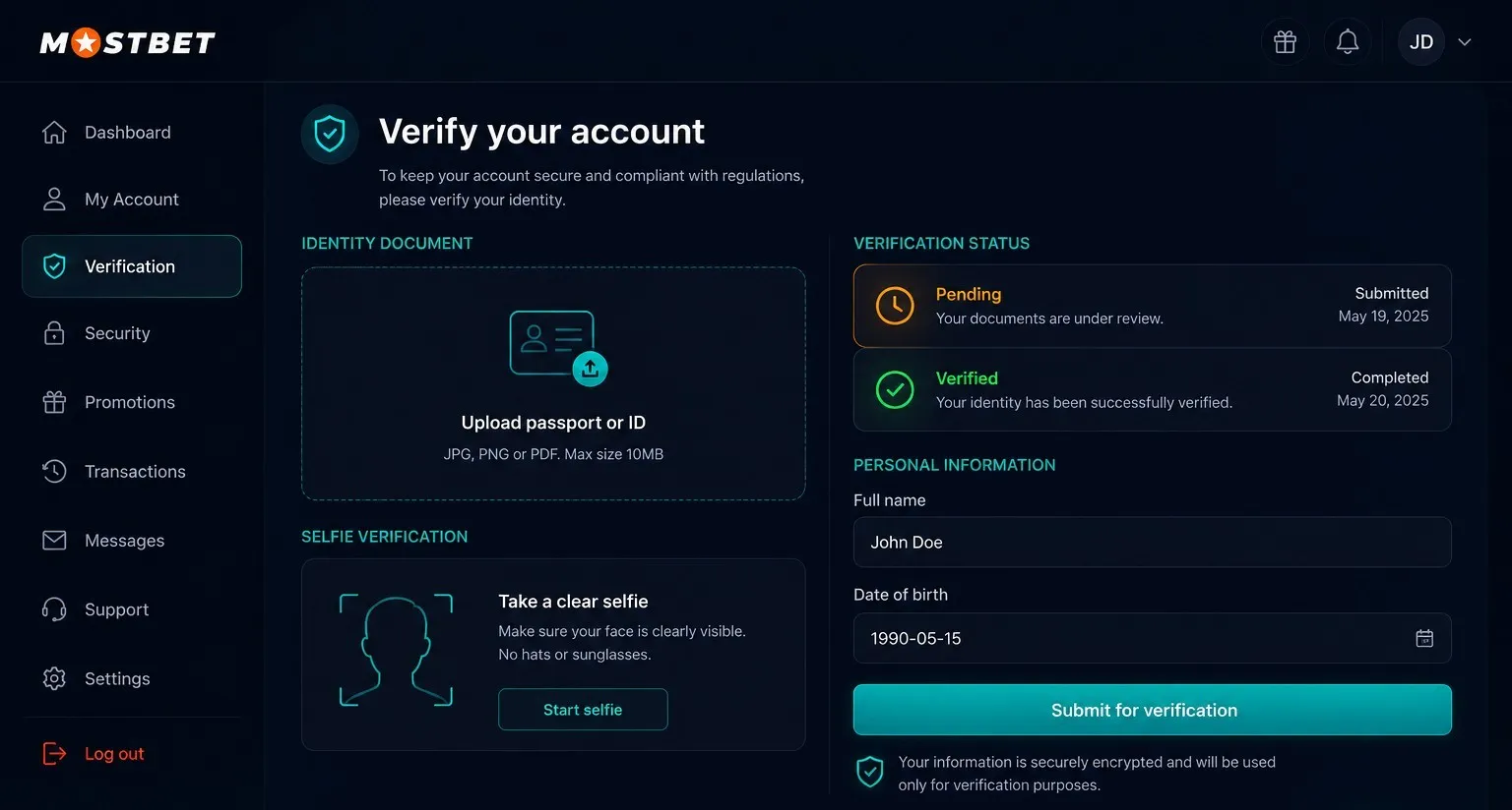 Mostbet verification: confirming identity and documents - Mostbet login