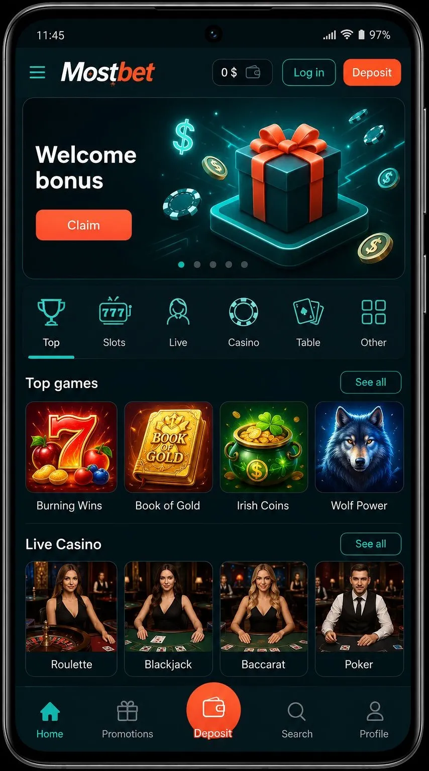 Mostbet Casino app: games and live betting on mobile - Mostbet app